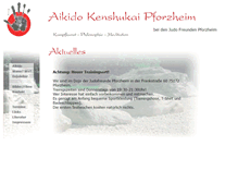 Tablet Screenshot of aikido-pforzheim.de